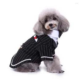 Dog Apparel Pet Clothes Cat Tuxedo Suit Gentleman Cosplay Wedding Celebration Anniversary Party Uniform Small Medium Doggy Dress