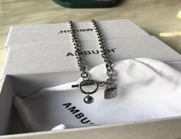 53cm Alloy Solid Key Lock Necklace Men Women Top With Original Gift Box And Cloth Bag Accessories1557493