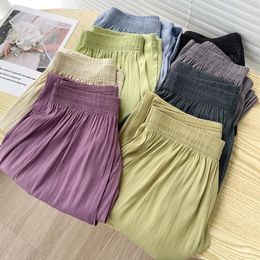 Women's Pants Real S 12-color Korean Light Thin Wide-leg Summer Straight Trousers Loose Cosy Cool Female Elegant Casual