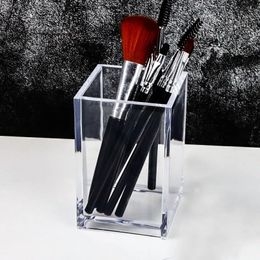 Make Up Organiser Plastic Makeup Brush Pot With Brushes Storage Acrylic For Cosmetics Holder Desk Cosmetic Storage Container