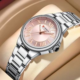 CURREN Luxury Stainless Steel Watches For Women Dress Creative Casual Women Bracelet Wristwatch Clock Gift Relogio Feminino 240428