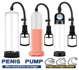 Penis Enlargement Penis Pump Sex Toy Erection Vacuum Train Penis Extender Masturbator Male Dick Bigger Growth Adult Sex Products T2289590