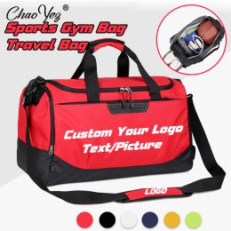 Bags Personalised Duffel Bag Custom Sports Gym Bag Travel With Logo Waterproof Weekender Shoulder Bag Men Women Fitness Portable Gym