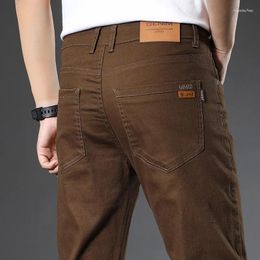 Men's Pants 2024 Solid Color Casual Fashion Loose Straight Leg Elastic Pure Cotton Business Men Brand Clothing