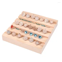 Jewelry Pouches Wood Ring Storage Display Tray Rings Organizer Holder Counter