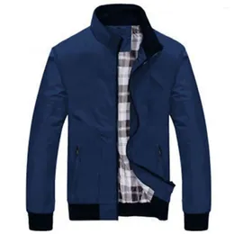 Men's Jackets Fabulous Spring Jacket All Match Elastic Cuff Long Sleeve Pockets Men Coat For Outdoor