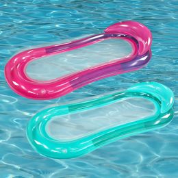 PVC Inflatable Pool Floating Air Mattress Water Hammock Tube Bed Leak Proof Waterproof Swimming Accessories 240506