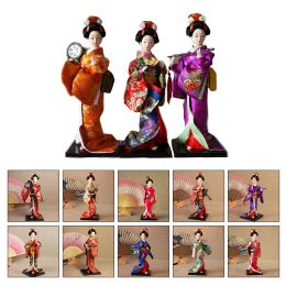 Miniatures 44Styles Japanese Geisha Ornaments Asian Decorations Miniature Dolls Geisha Figure Gifts for Car Desktop Ornament