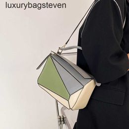 Loeiwe High end Designer Puzle bags for womens Geometric bag Colour crossbody bag classic small bag handbag simple versatile womens bag Original 1:1 with real logo box