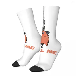 Men's Socks Funny Crazy Sock For Men Pull Me Classic Hip Hop Harajuku Chainsaw Man Pochita Happy Quality Boys Crew Compression Casual