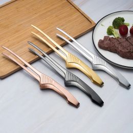 Accessories Stainless Steel Grill Tongs Korean BBQ Tongs Kitchen Tongs Antislip Selfstanding Tongs Food Clips Kitchen Barbecue Accessories