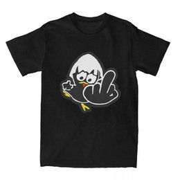 's T-Shirts Calimero Fun Cartoon Chicken Print T-shirt Mens 100% Cotton Creative T-shirt Crew Neckline Short Sleeve Clothing Trend J240506