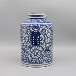 Bottles Ceramic Jar Blue And White Canister Vase Home Decoration