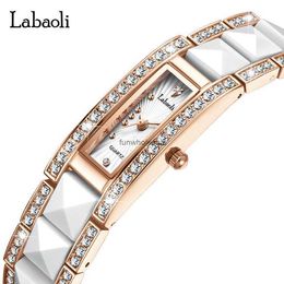 Labaoli Tiktok live broadcast of womens watch high-end diamond inlaid femininity fashion ceramic small square table