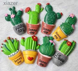 Fridge Magnets 3D cute cactus plant magnetic buckle refrigerant home decoration creative refrigerator magnet WX