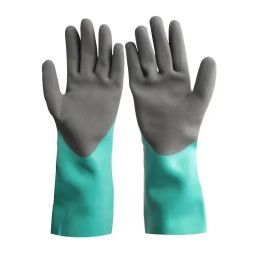 Gloves Reusable Heavy Duty Safety Work Gloves, Acid,Labor Protection WearResistant,AntiSkid And Anti Cutting Rubber Cleaning Gloves
