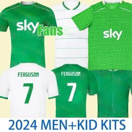 Ireland Soccer Jersey 2024 Euro Cup Kid Kits ROBINSON OBAFEMI 3XL 4XL 24/25 National Qualifier Classy Special Irish Football Shirt Green White FERGUSON BROWNE BRADY