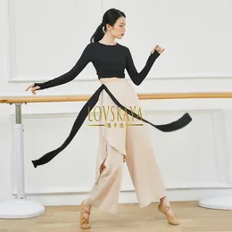 Stage Wear Modern Dance Training Clothes Pants Women Loose Elegant Wide-leg Classical Jazz Costumes