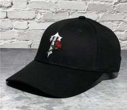 Cap Rose Embroidery Baseball Cap For Men Women Hip Hop Hat Snapback Summer Caps Beach Golf Sun Visor Adjustable Streetwea260j3931910