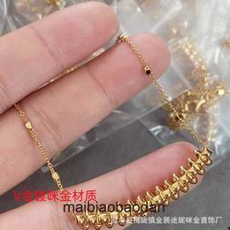 Cartre High End Jewellery necklaces for womens V-gold plated willow necklace with white wealth beautiful women Original 1:1 With Real Logo and box