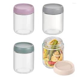 Storage Bottles Glass Containers With Lids 4pcs Leak-Proof Jar Set Safe Food Jars & Canisters Food-Grade For Yoghourt Sugar