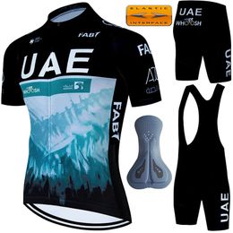 Professional Cycling Shirt Jersey Men UAE Mtb Male Clothing Summer Bike Set Bib Tricuta Man Costume Mens Shorts Sports Gel 240506