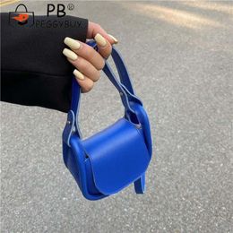 Shoulder Bags Women Mini Lipstick Storage Bag PU Leather Cute Solid Colour Satchel Purse Female Dating