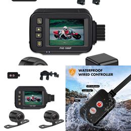 New 2 Inch Waterproof Motorcycle Dashcam Front & Rear Camera Video Recorder DVR Black Night Vision Box