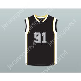 Custom Any Name Any Team DENNIS RODMAN WARDEN 91 BLACK BASKETBALL JERSEY THE COMEBACKS All Stitched Size S-6XL Top Quality