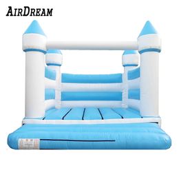 Personalised Blue and white Inflatable Wedding's Jumping bouncer , Bounce House caste For wedding party events