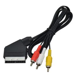 Cables 1.8M/6FT Scart Cable To 3 RCA AV TV Video for NES Console RGB Line Scart To 3 RCA Video Cables Replacement