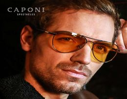 CAPONI Classic Sunglasses For Men Pochromic Day And Night Driving Yellow Glasses Polit Fishing Men039s Sun Glasses BSYS31045527719