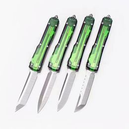 New High End New Design AUTO Tactical Knife D2 Satin Blade CNC 6061-T6/Resin Handle EDC Pocket Gift Knives