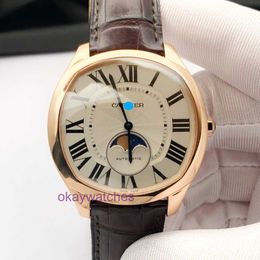 Crater Mechanical Unisex Watches New Automatic Machinery 18k Rose Gold Mens Watch 40mm with Original Box