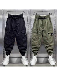 Men's Pants Korean mens casual merchandise pants harem mens new Baggy Streetwear high-quality designer brand sports pants Trousers fashion clothing J240507