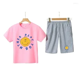 Clothing Sets Children's Suit Short-sleeved Cotton T-shirt Boys And Girls Baby 2024 Summer Short 2 Years Old Above