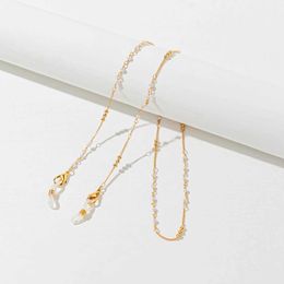 Eyeglasses chains Colorful Metal Crystal Glasses Chain Fashion Women Non-Slip Eyeglasses Holder Cord Sunglass Accessories Face-Mask Lanyard Rope