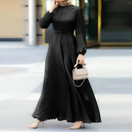 Casual Dresses Women's Muslim Dress Long Sleeve Button Down Abaya Robes Dubai Outfits Pakistani Slim