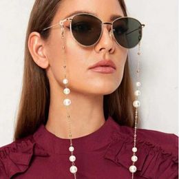 Eyeglasses chains Sunglass Chain Beaded Pearl Chain Eyeglass Lanyard Holder Strap Sile Loops Women Necklace Outside Casual Accessory