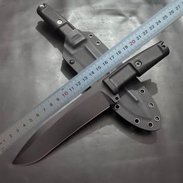 1Pcs New High End ER Survival Straight Knife A8 Satin/Black Blade Full Tang Forprene Handle Fixed Blade Tactical Knives With Kydex
