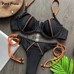 Women's Swimwear Para Praia New Summer Pendant Micro Push Up Bikini 2023 Halter Bathing Suit Mini Brazilian Swimsuit Women Sexy Thong H240507
