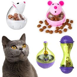 Cat Food Ball Mice Shaped Tumbler Pet Treat Ball Feeder Toy Ball Pet Food Leak Ball Interactive Cat Food Dispenser Toys for Cats