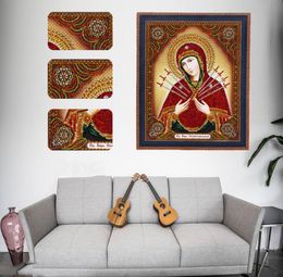 New 5D SpecialShaped Diamond Painting With Point Diamond CrossStitch With Religious Series Wiht Stick Diamond Painting In Living5242192