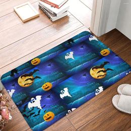 Bath Mats Mat Kitchen Shower Door Black Bats Foot Spooky Halloween Vintage Toilet Quick Dry Anti Slip Design Bathroom Rug