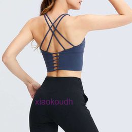 Moda ll-tops mulheres sexy mulheres ioga esporte roupas íntimas 2024 New Strap Strap Cross Back Sports Bra Bra Shock Top Top Fitness Dress