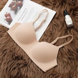 Bras Seamless Support Cordless Solid Womens Bra Solid Color Adjustable Breathable Soft Small Breast Bra Comfortable New Fashion IntimateL2405