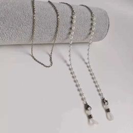 Eyeglasses chains Eyeglasses Chain Stainless Material Cylinder Bead Chain Anti-Falling Glasses Holder Eyewear Cord Women Necklace Layers Bracelet