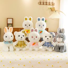 Boutique 8-inch rabbit hair small doll backpack plush toy cloth doll grab machine doll backpack scatter doll gift