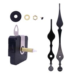 Clocks 1 Set DIY Wall Clock Movement Accessories Clockwork Repair Parts Kits Mechanism Black Long Spindle Replacement