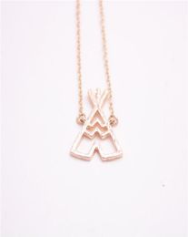 Fashion tent pendant necklaces Very beautiful geometric tent pendant necklaces for women A vintage thatched cottage necklaces3882149